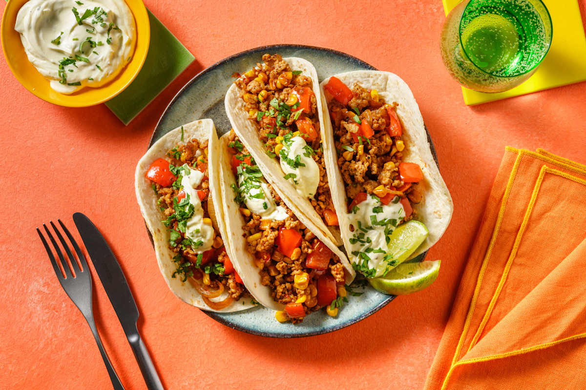 Turkey and Sweetcorn Tacos