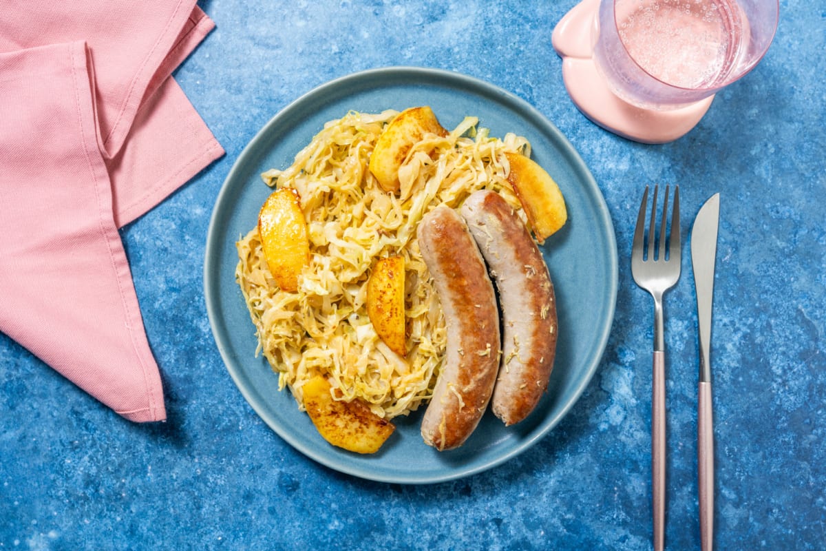 Salsiccia e crauti caserecci alla senape