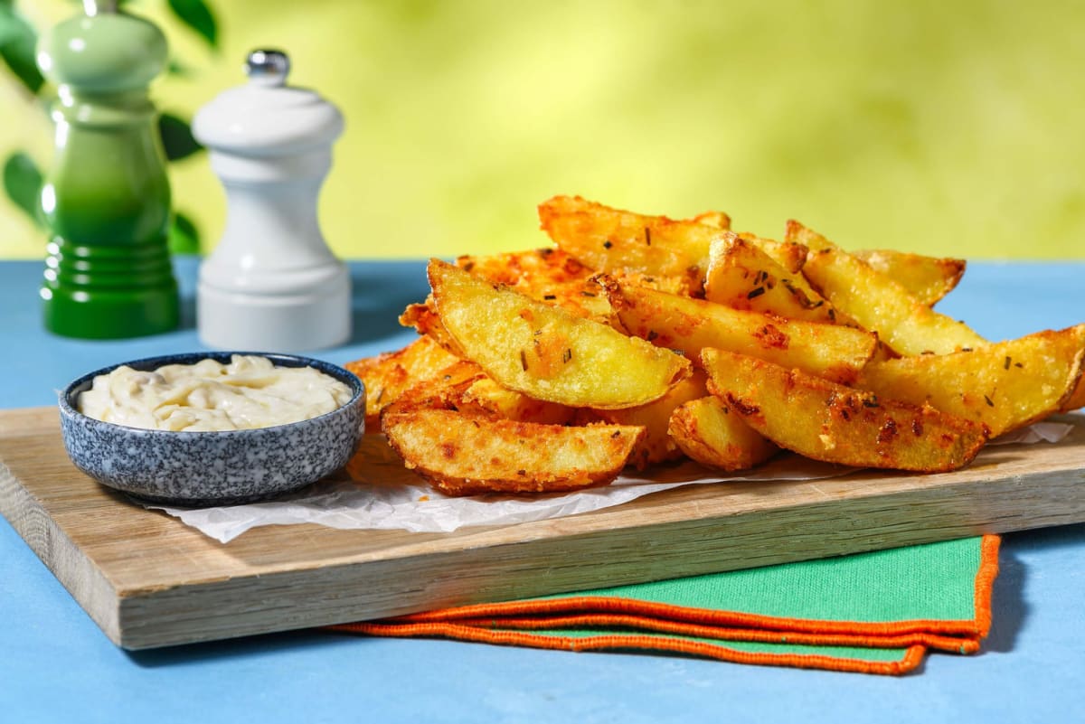 Proper Cheesy Truffle and Rosemary Wedges