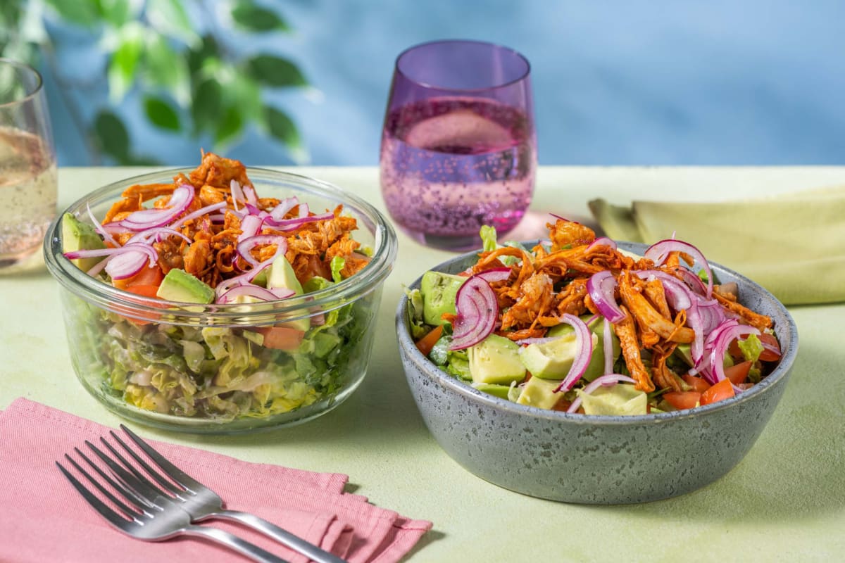 Pulled Chipotle Chicken and Avocado Salad