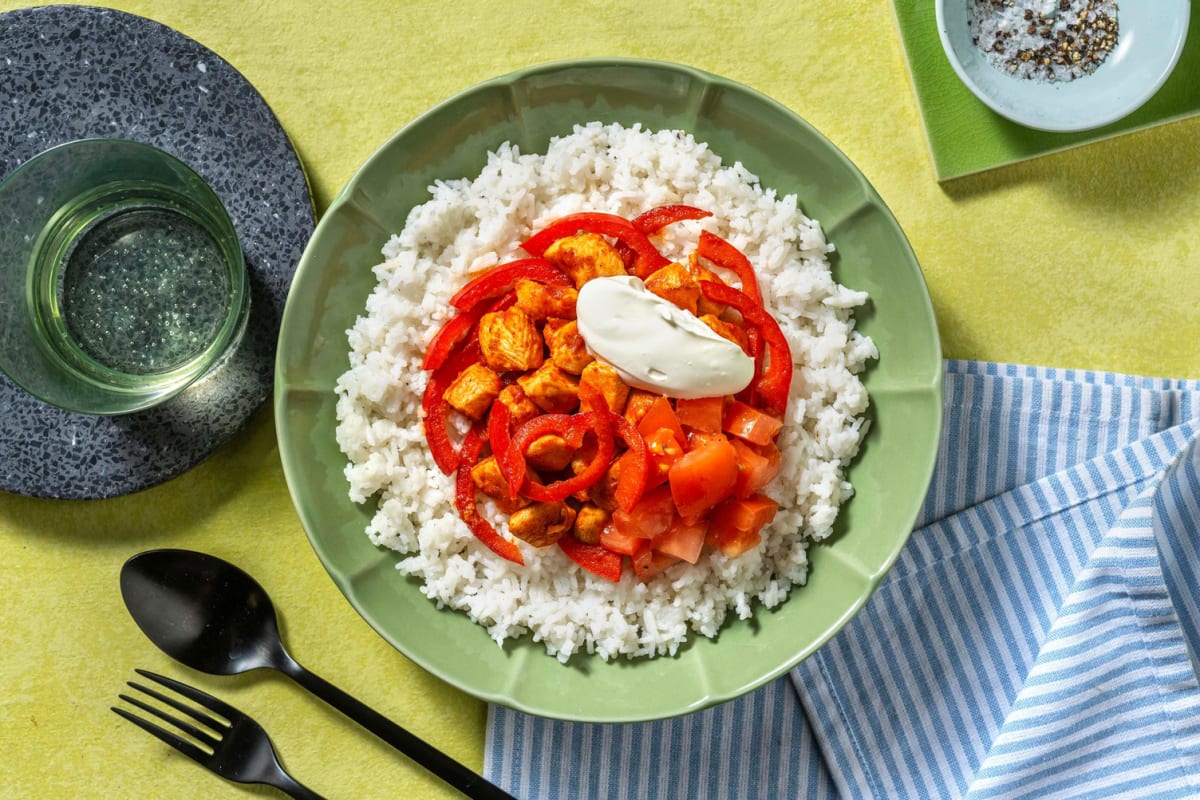 Chicken, Chorizo and Pepper Fajita Bowl