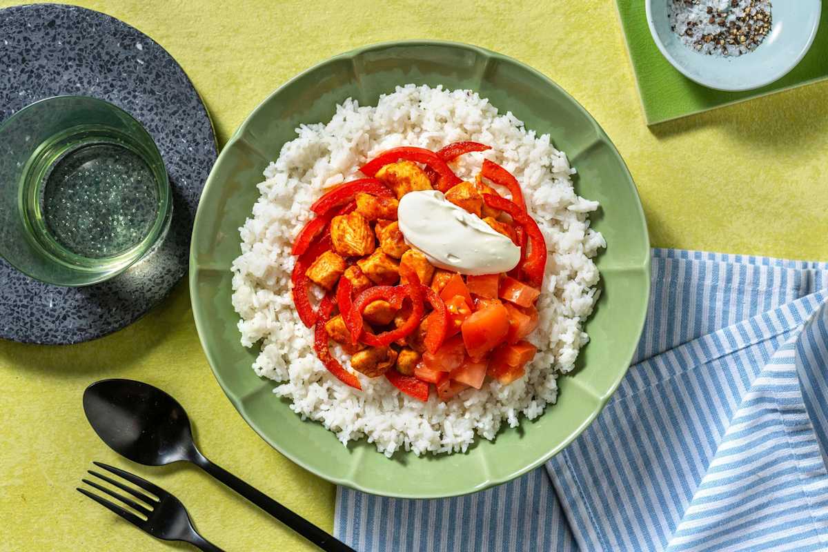 Chicken and Pepper Fajita Bowl