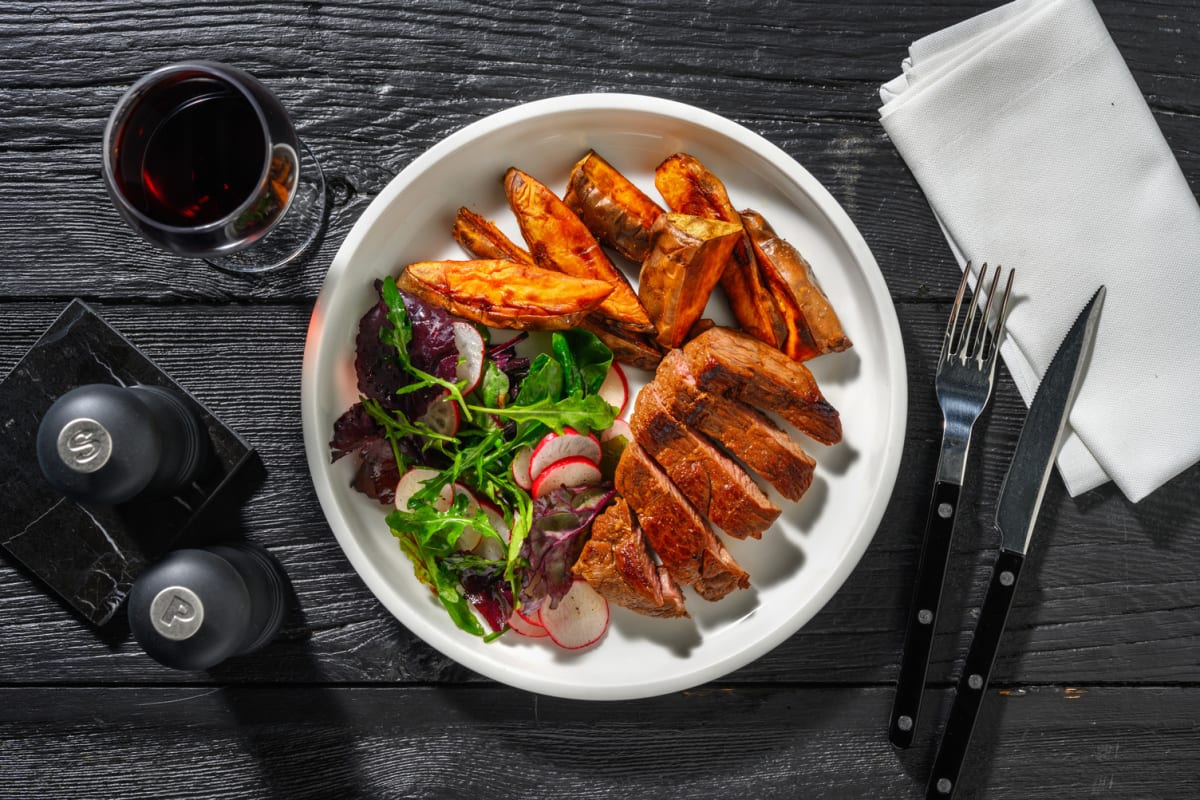 Tagliata di manzo fusion al miso e miele