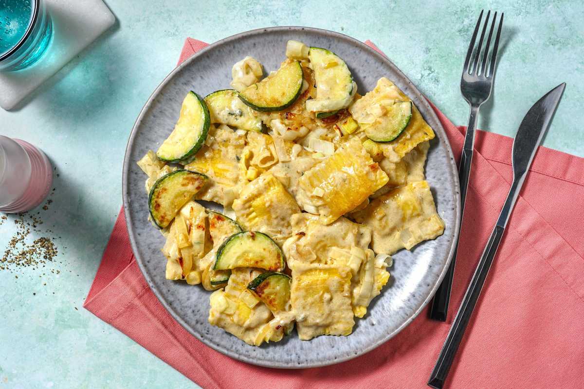 Tortelloni met blauwe-kaasroomsaus