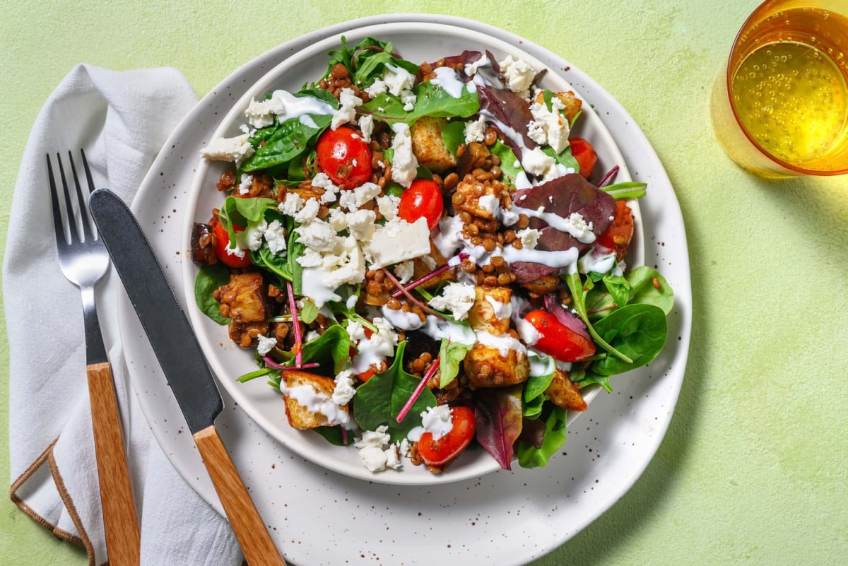 Warm Roasted Tomato and Lentil Salad