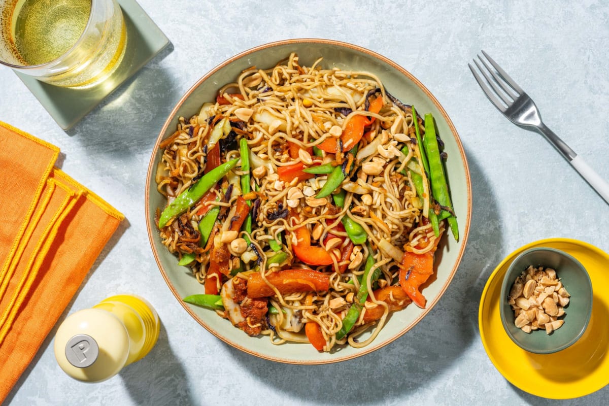 King Prawn and Veg Peanut Noodle Stir-Fry