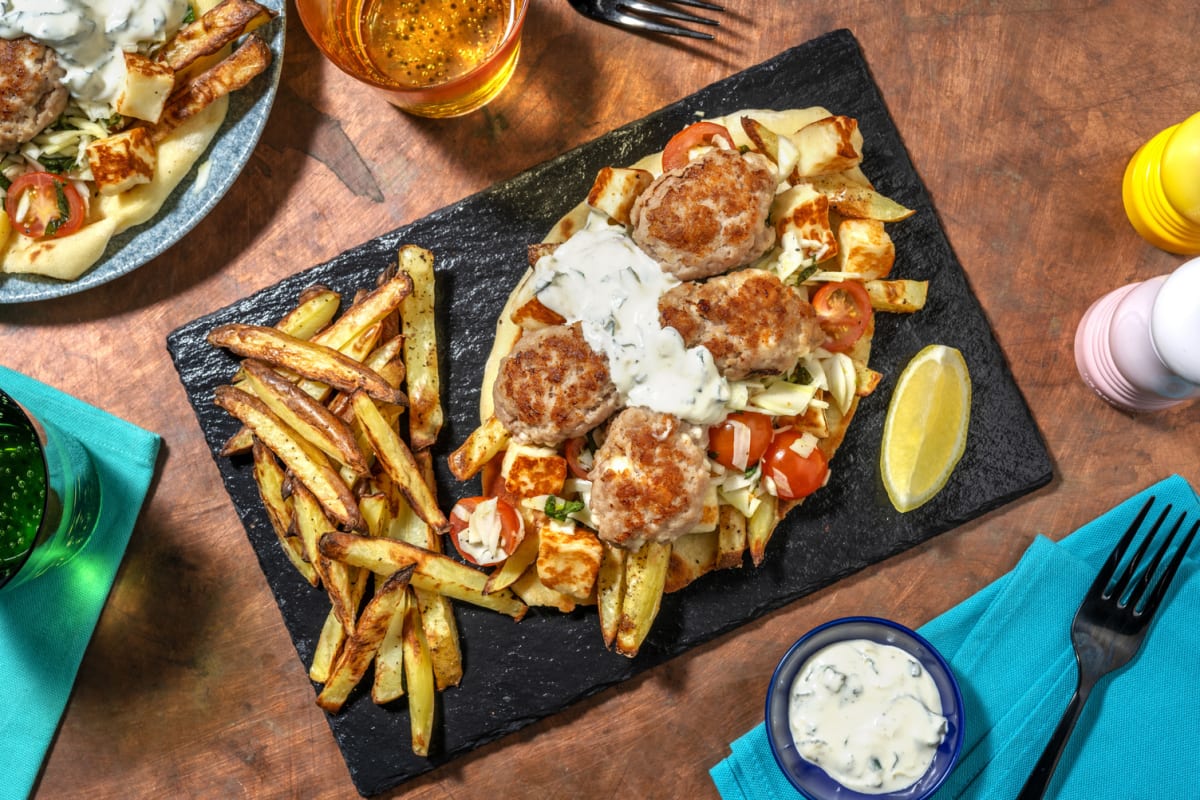 Greek-inspired Pork Kofta Gyros