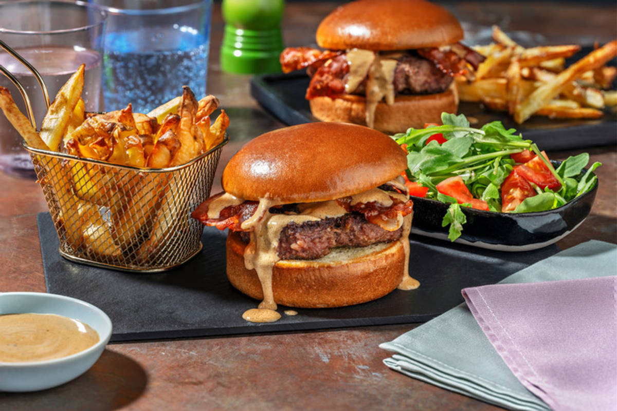Beef and Bacon Burger in Truffle Sauce Recipe HelloFresh
