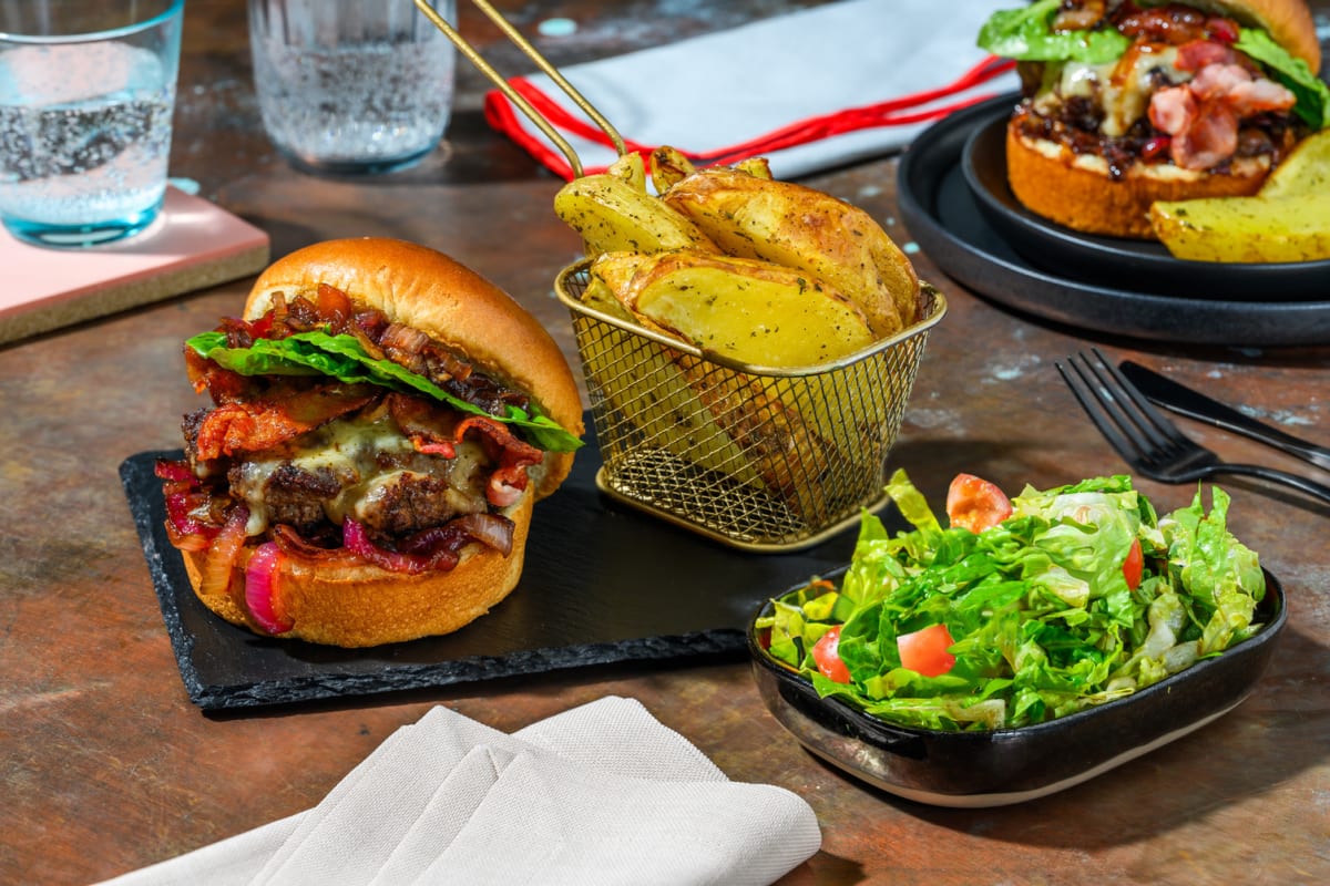 Bacon and Caramelised Onion Cheeseburger
