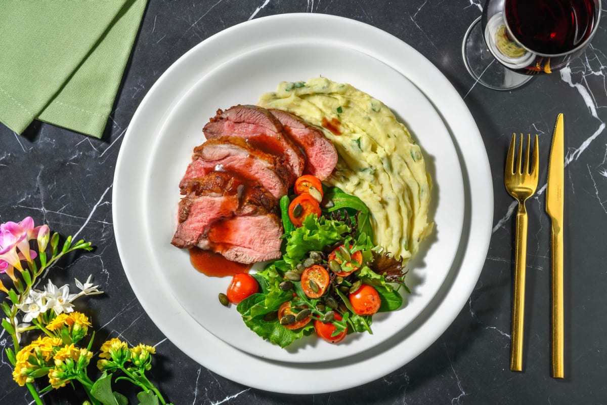 Roasted lamb