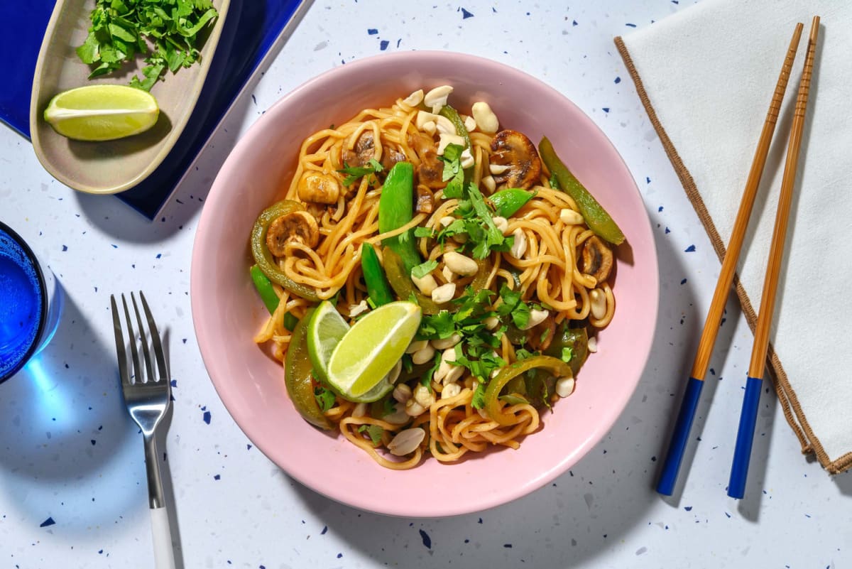 Sticky Thai Style Veggie Noodles