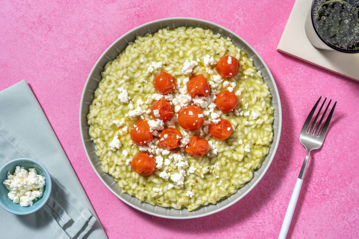 Oven-Baked Pesto Risotto