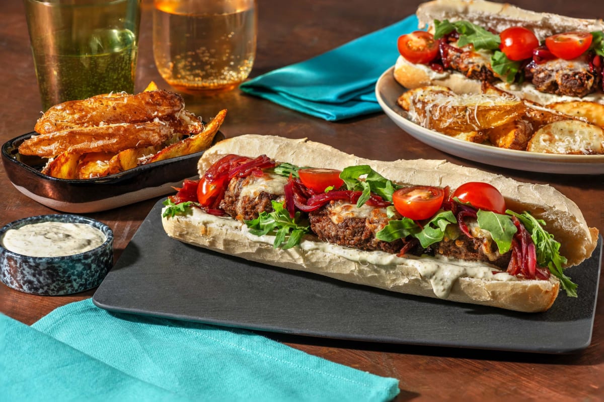 Krydret italiensk biffsandwich