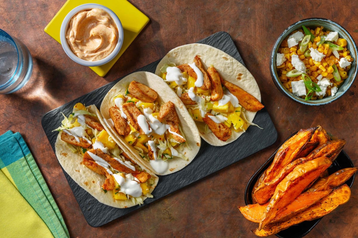 Mexikanska rökiga kycklingtacos