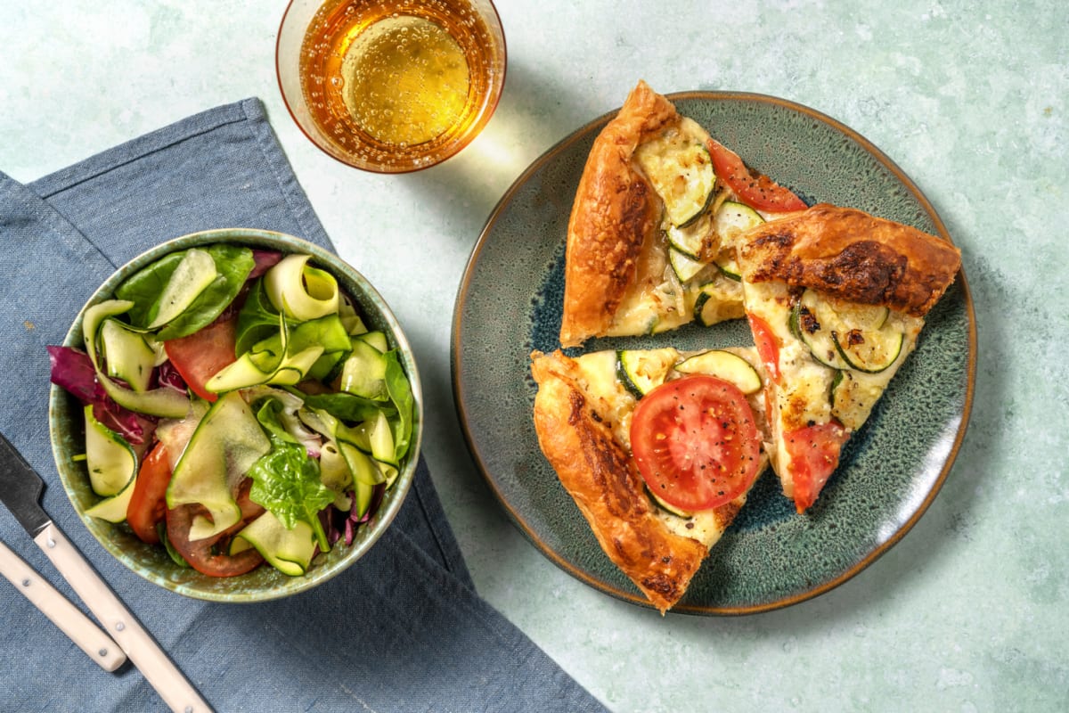 Tarte bianca à la mozzarella & courgette