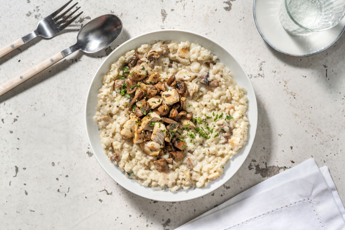 Risotto persillé poulet & champignons