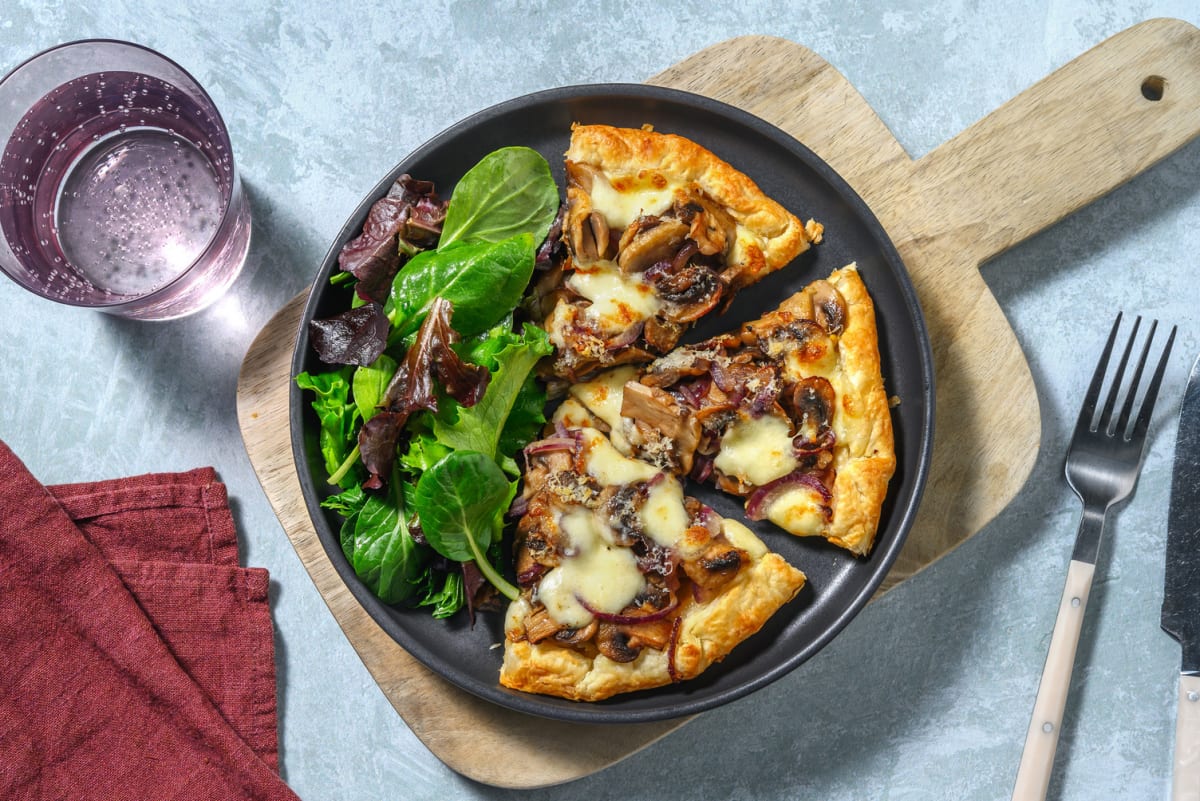 Tarte feuilletée aux champignons