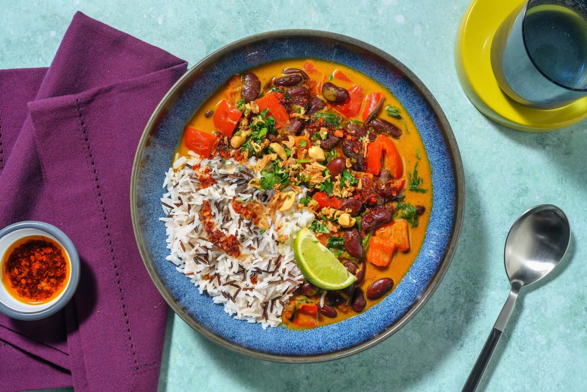 Mild Thai kidney bean curry