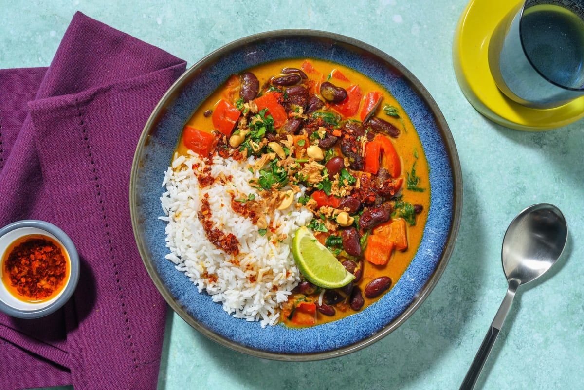 Mild thailändsk böncurry