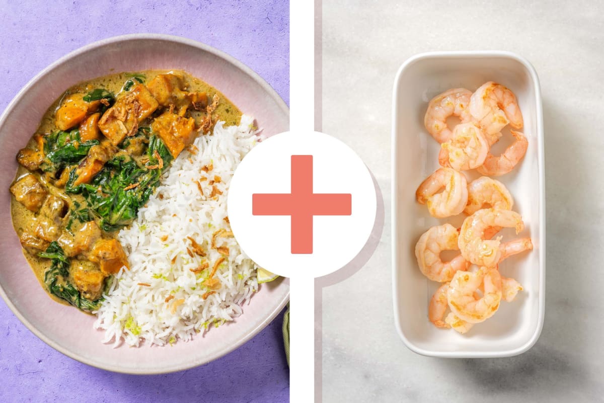 Thai Green Style King Prawn and Squash Curry 