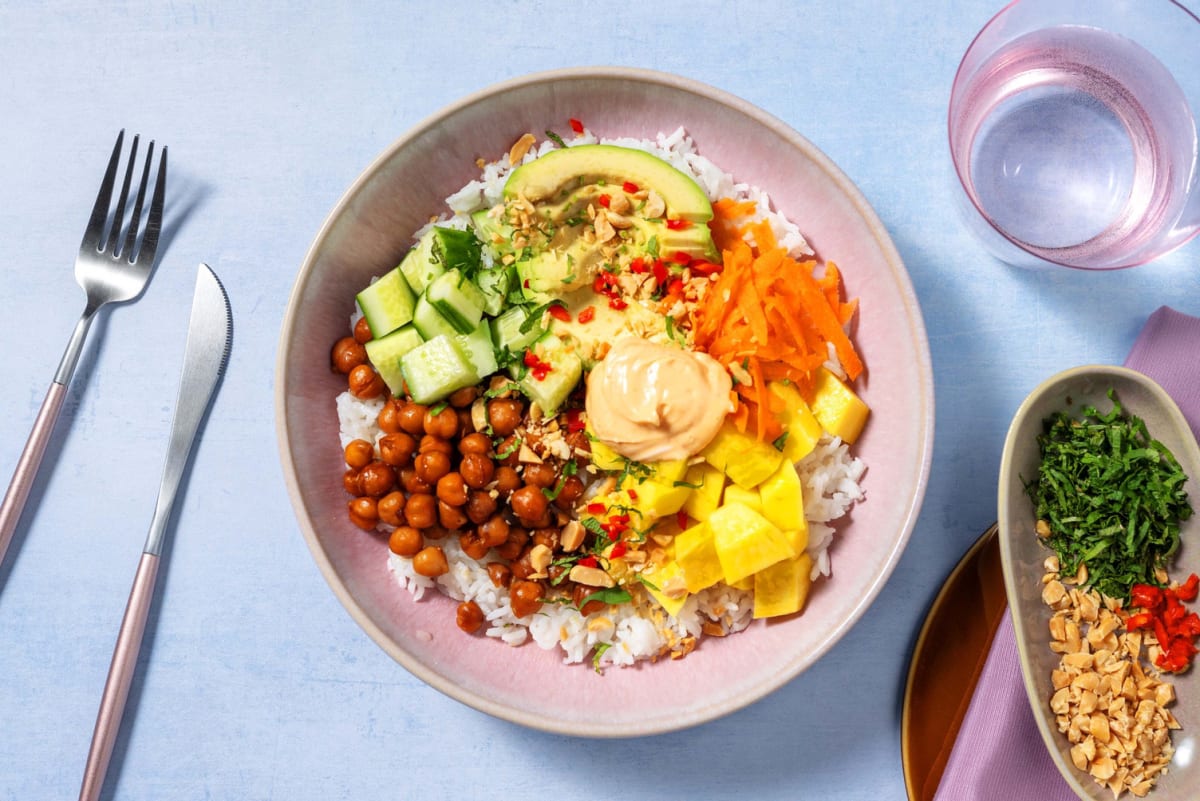 Asiatisk kikertsalat 