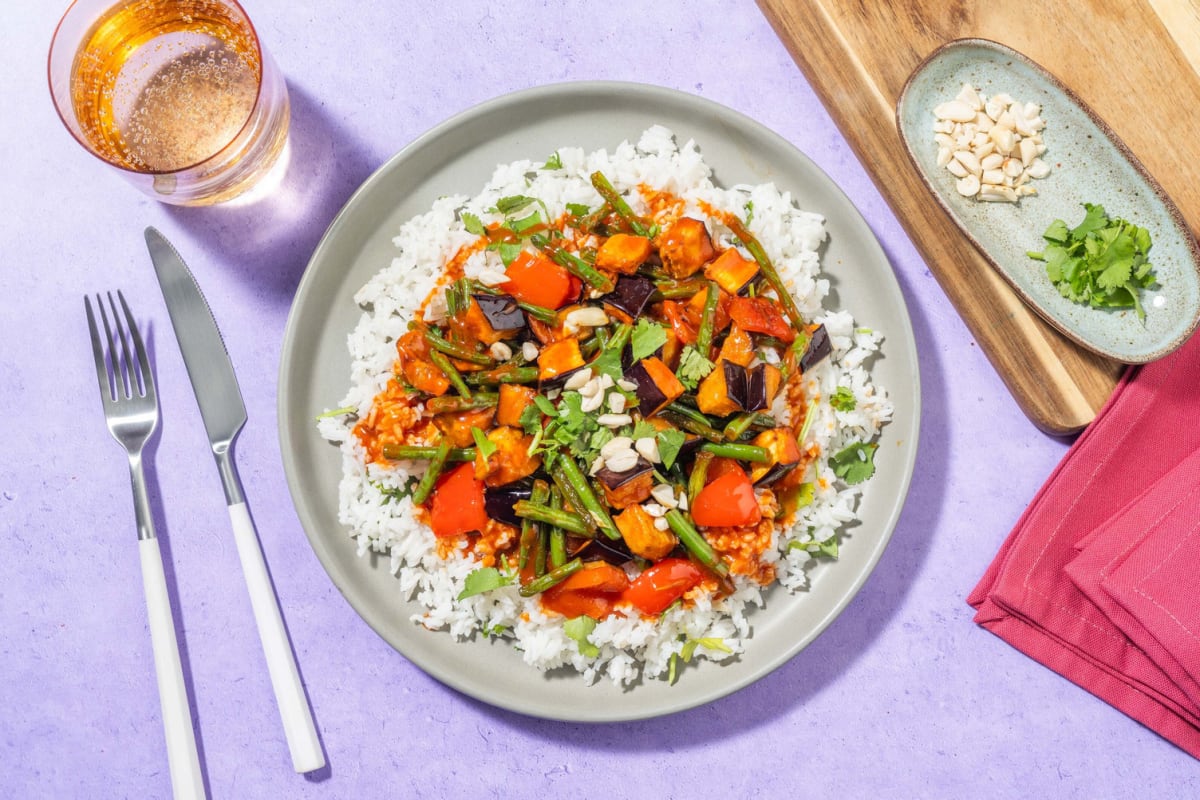 Sweet and Spicy Indo-Chinese Veggie Stir-Fry