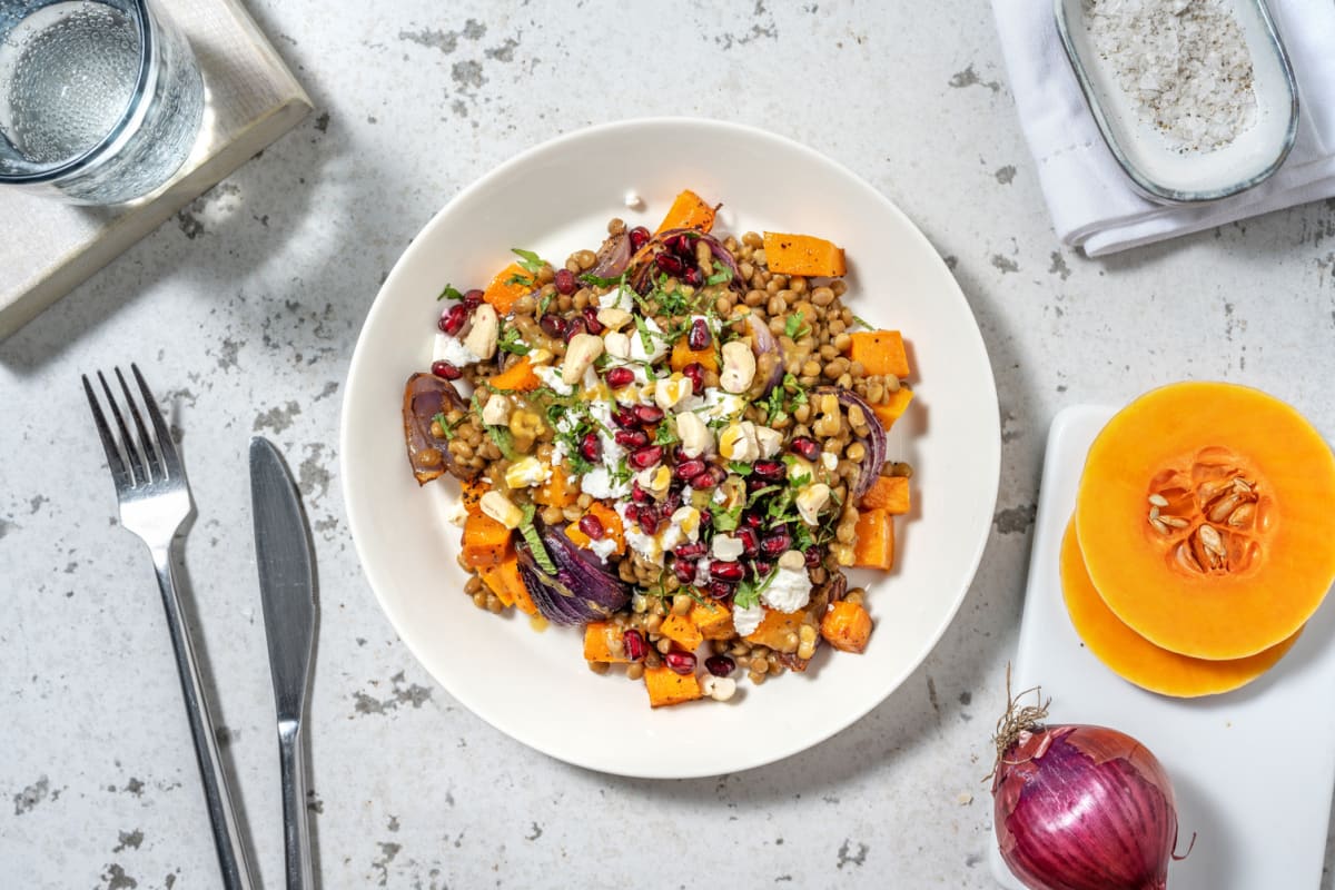 Salade de butternut, feta AOP & grenade