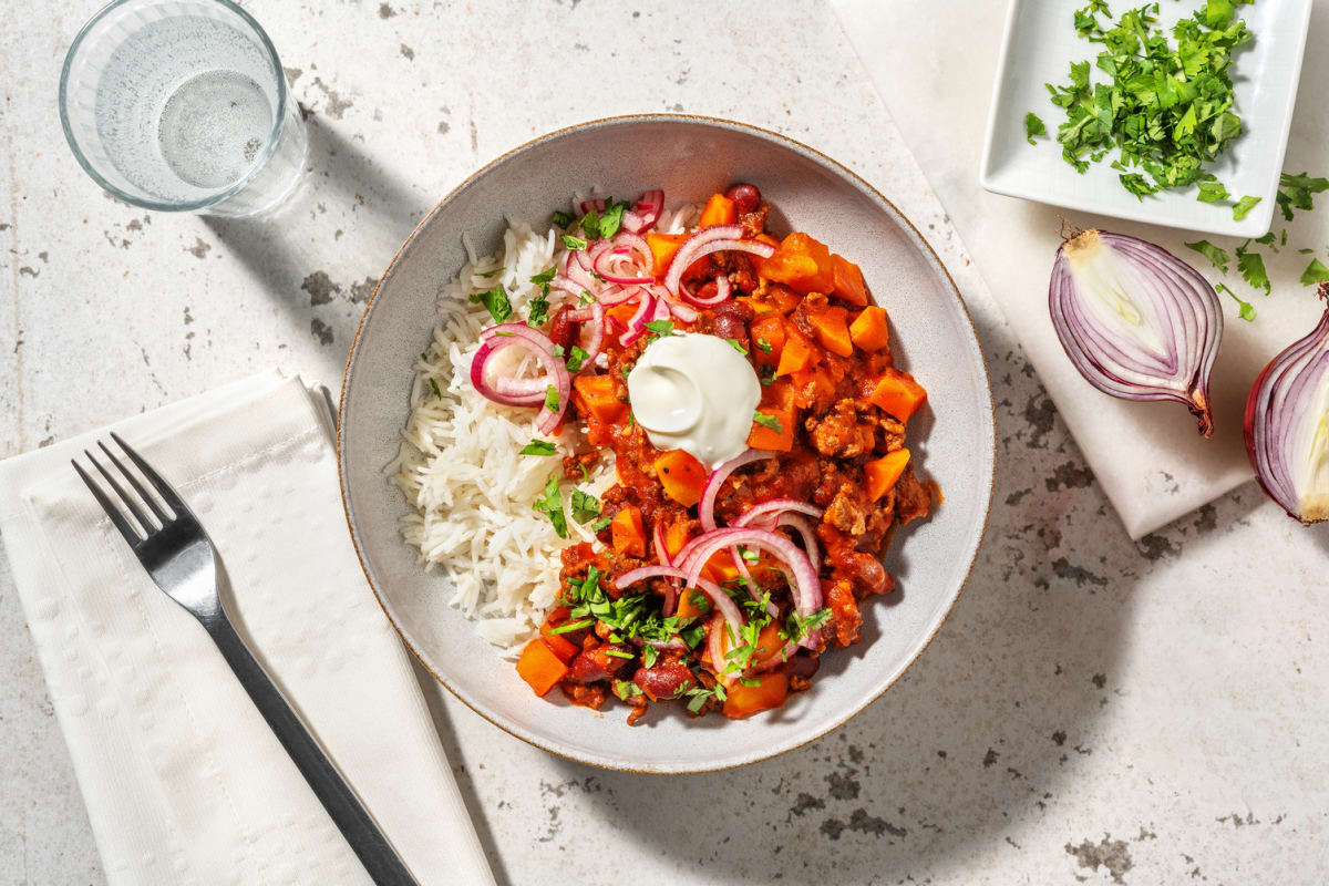 Chili con carne & potimarron