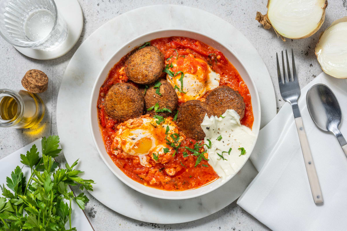 Chakchouka végétarienne aux falafels