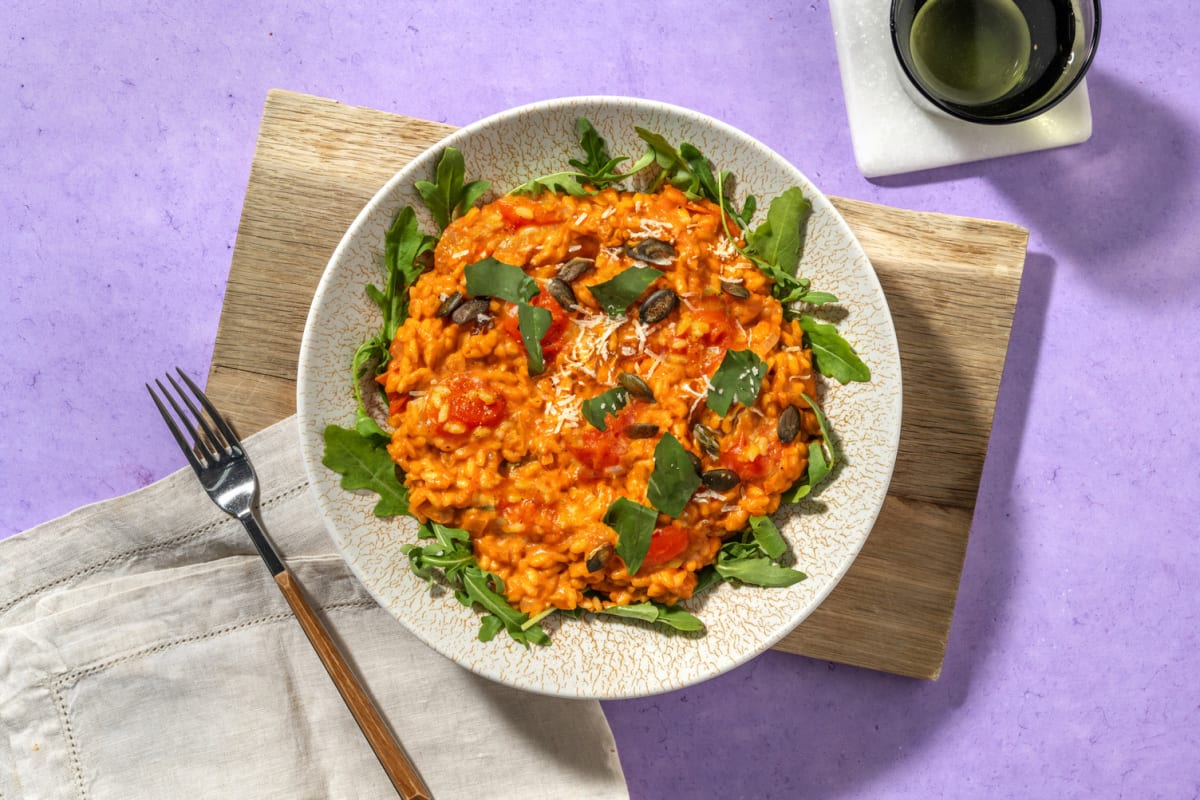 Risotto tomate, basilic & mascarpone