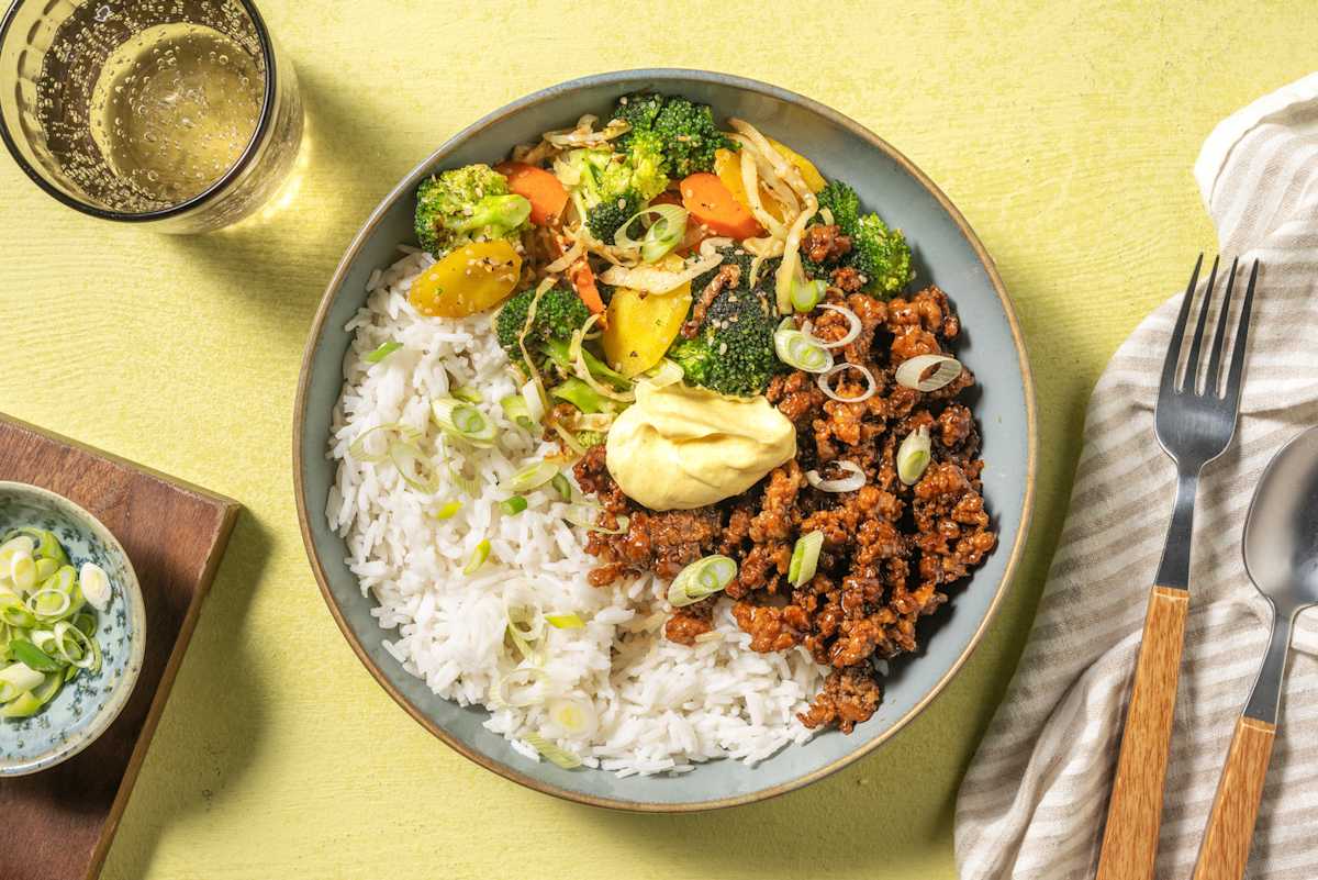 Teriyakistekt svinekjøttdeig
