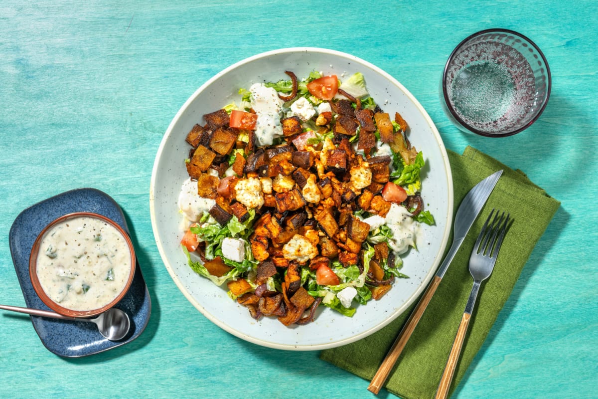 Fattoush! Libanesischer Brotsalat mit Hirtenkäse