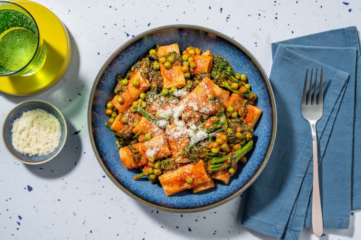 Cajun Spiced Tomato and Super Greens Rigatoni