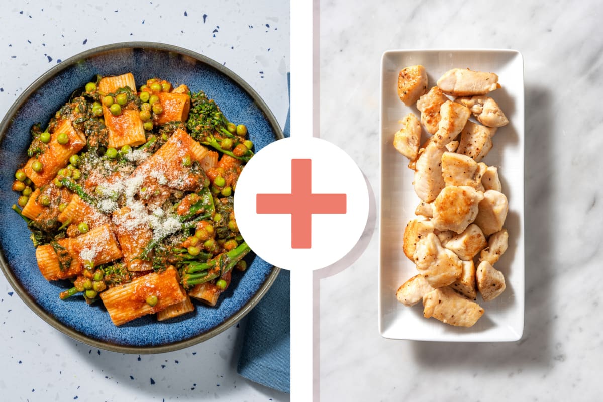 Spicy Cajun Chicken, Tomato & Super Greens Rigatoni