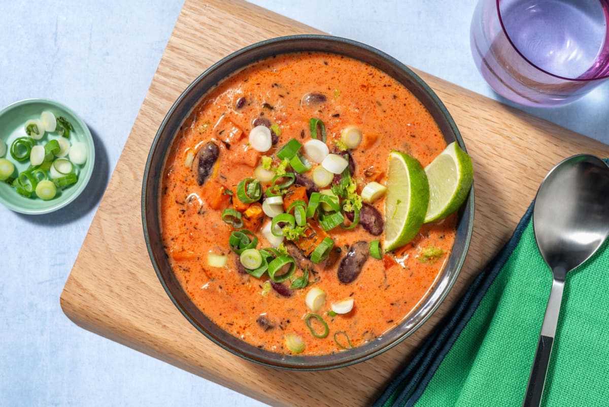 Soupe de patate douce au lait de coco