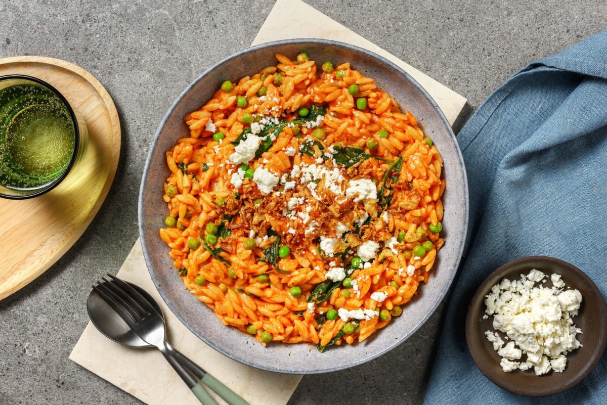 Creamy Mexican Style Spiced Orzo
