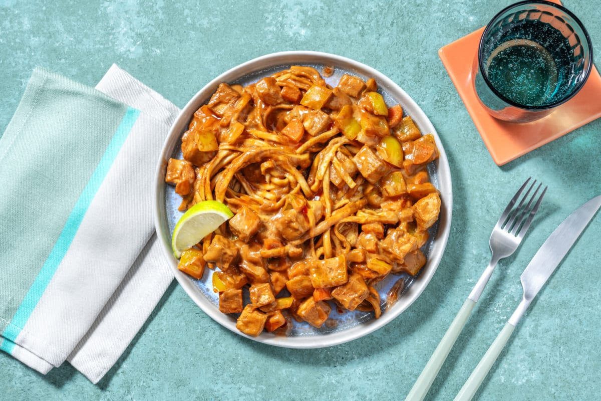 Tofu Noodles in Peanut Sauce