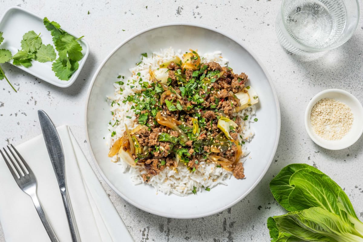 Beef Stir Fry mit Pak Choi 