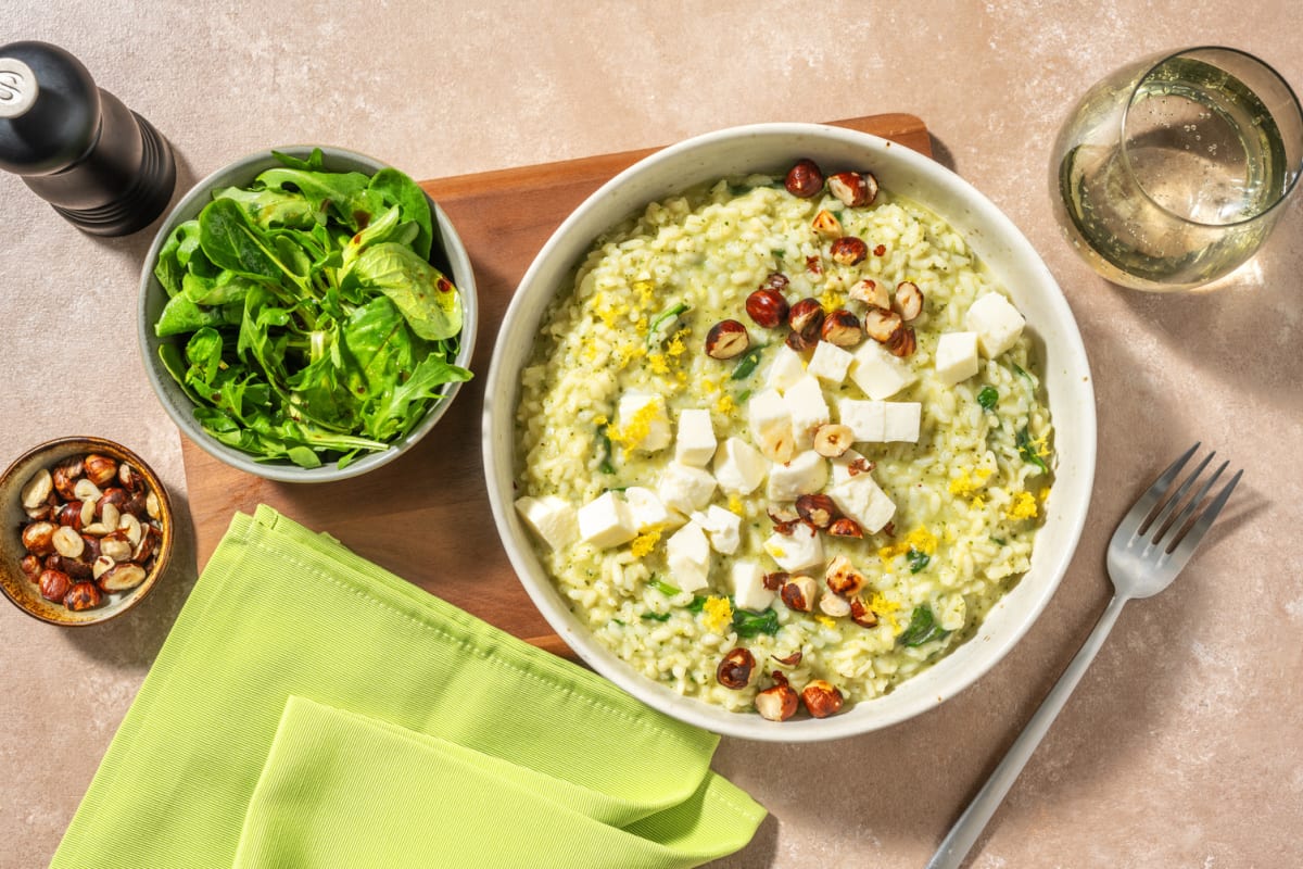 Risotto au pesto & à la mozzarella 
