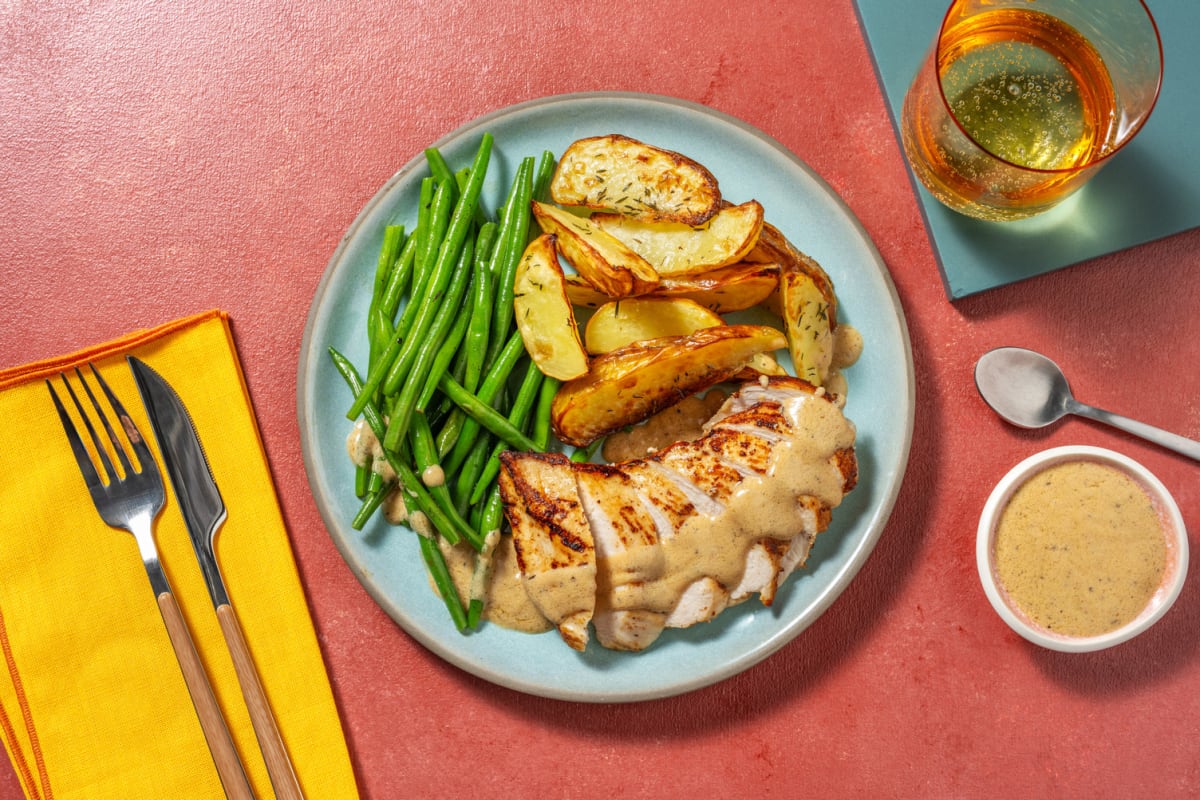 Filet de poulet sauce au poivre maison