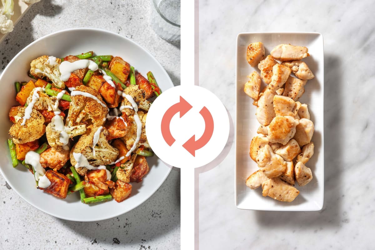 Harissa Chicken Breast and Roasted Cauliflower