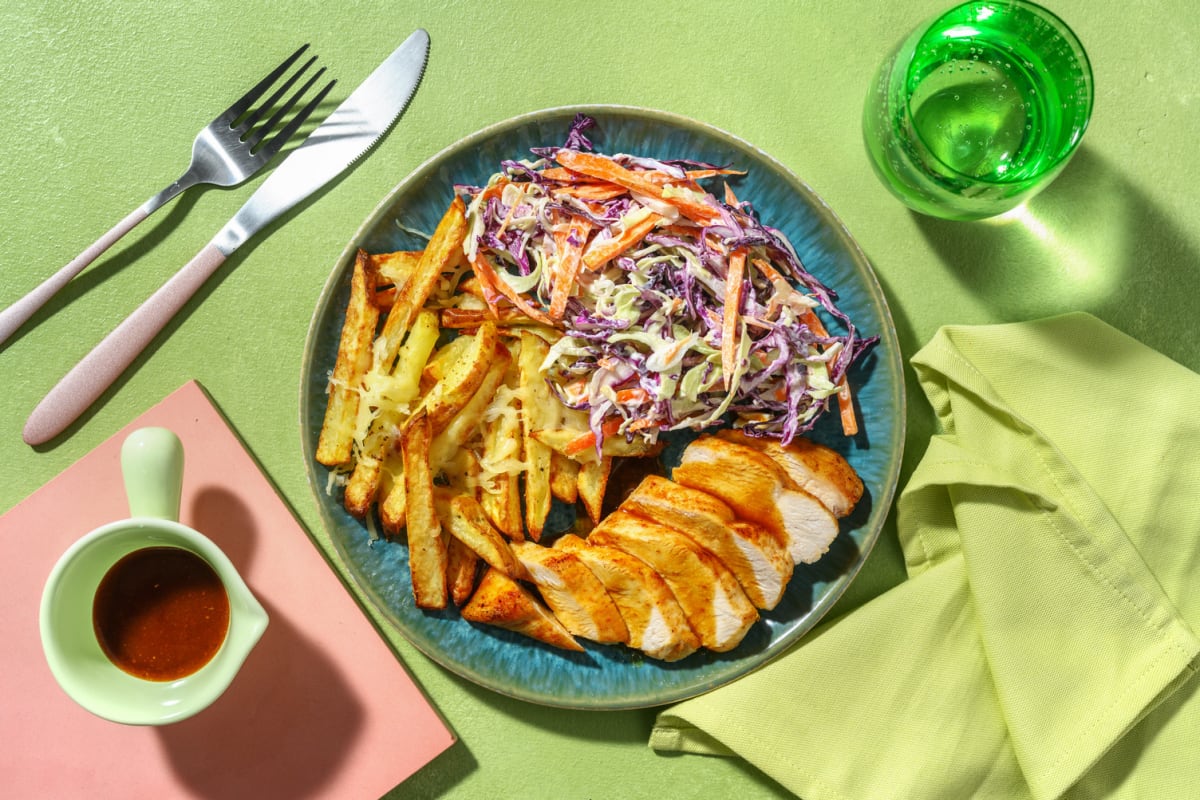 Cheesy Fries cheddar & poulet BBQ grillé