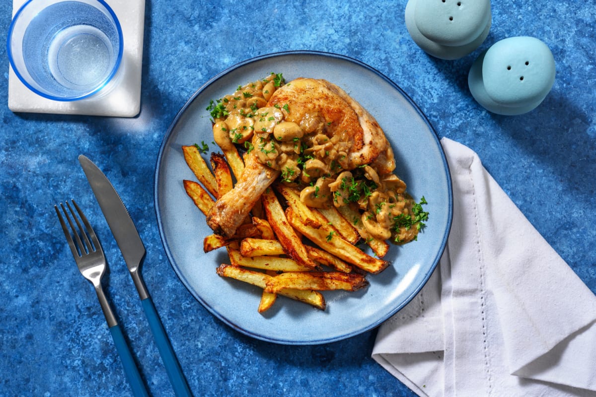 Poulet-frites sauce poulette façon bistrot