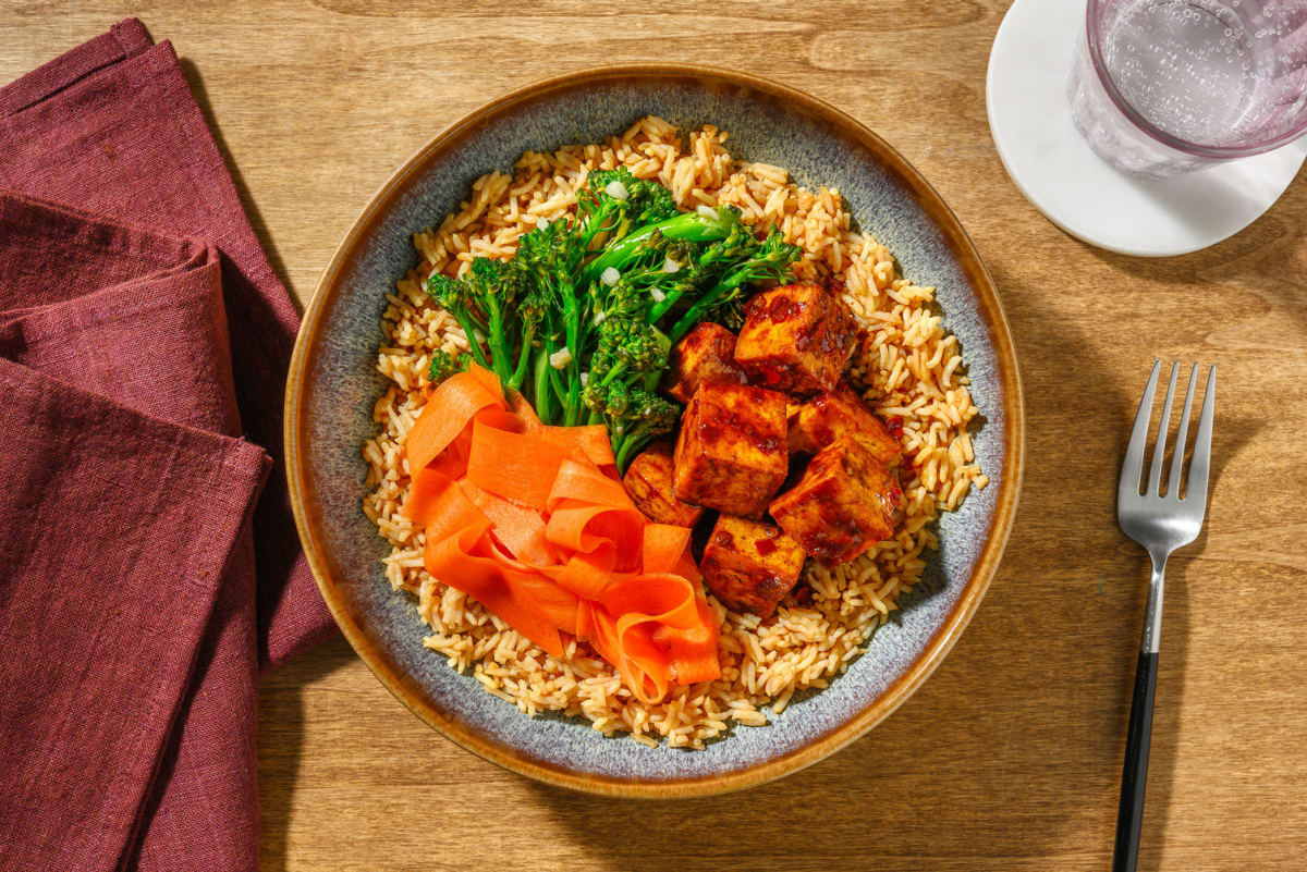 Korean Inspired Bulgogi King Prawn Rice Bowl