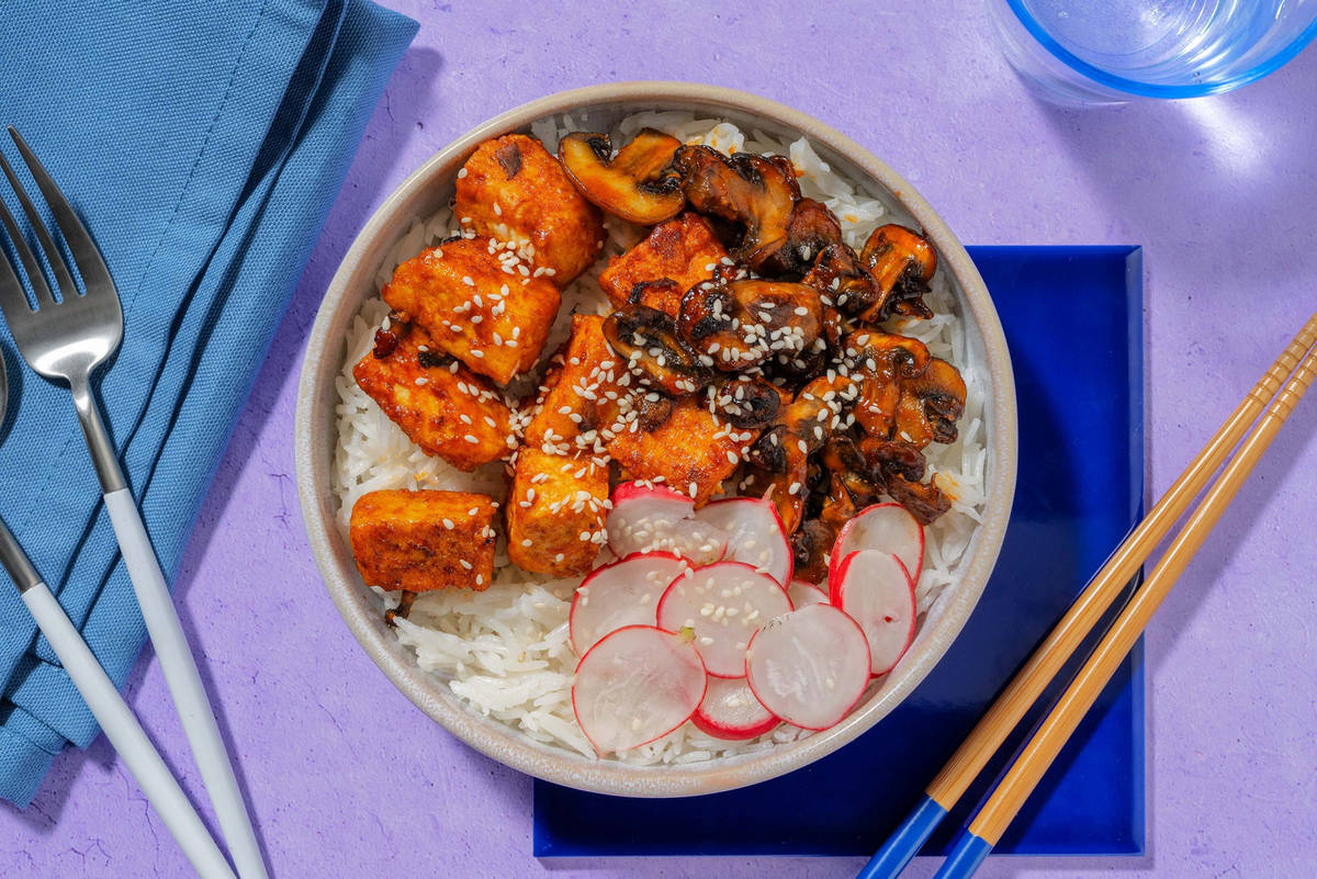 HoneyGochujang Tofu Bibimbap Recipe HelloFresh