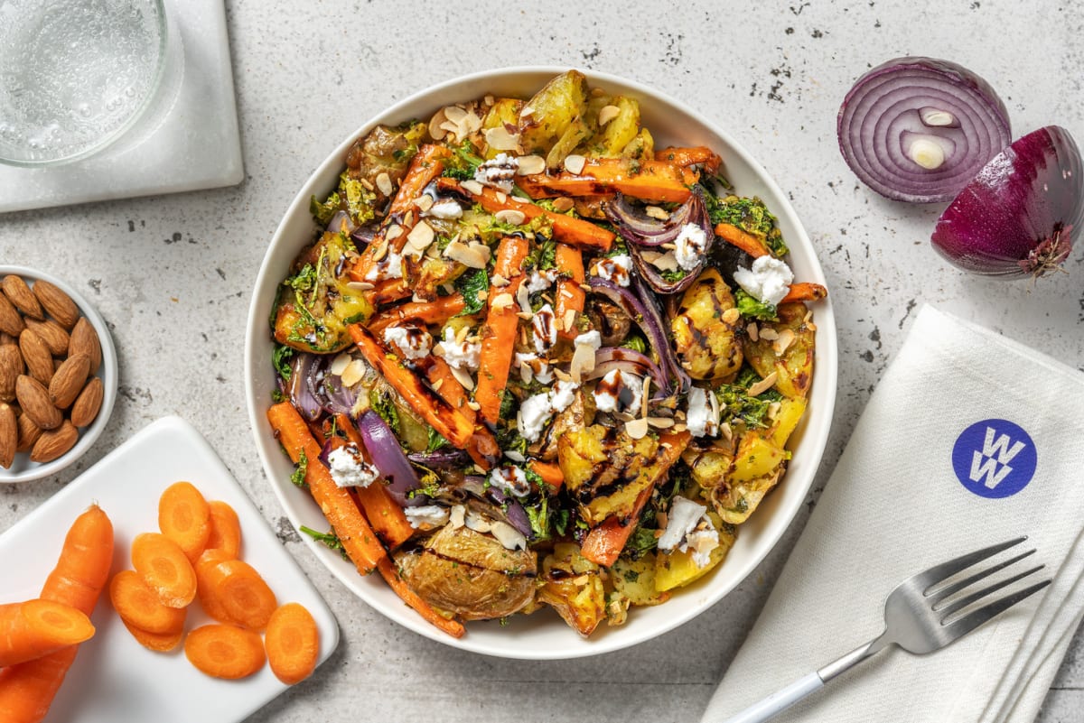 Goat's Cheese, Roast Potato and Kale Salad