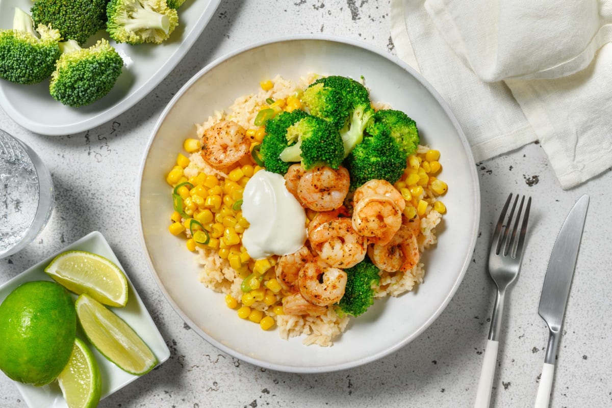 Mexican Garlic Shrimp Bowl 