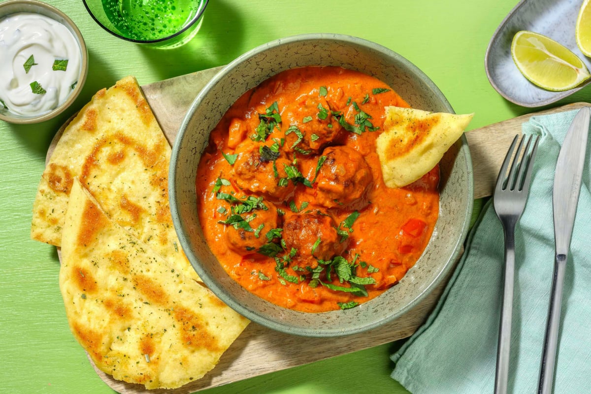 Boulettes végétariennes en sauce masala crémeuse 