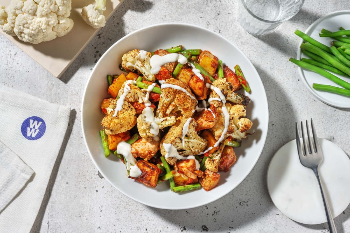 Harissa Chicken and Roasted Cauliflower