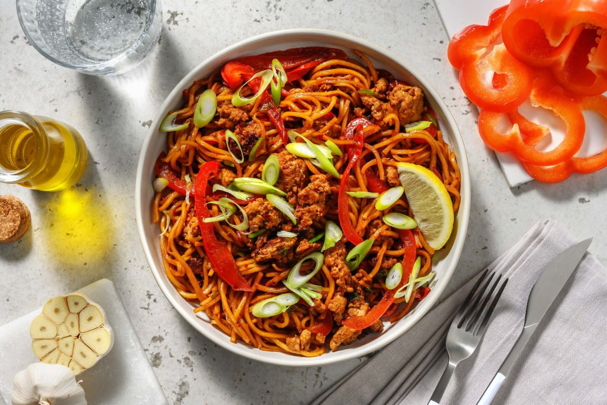 Cumin Spiced Teriyaki Lamb Noodles